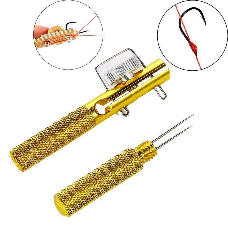 Fishing Hook Remover - Vollmetall-Angelhaken-Knotenwerkzeug, Haken-Schlaufenmacher, Entkupplungs-Entferner für Karpfenangeln