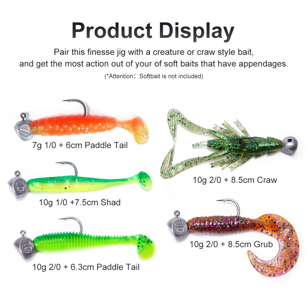 Noeby Jig Head 7g 10g 1/0 2/0  – Fishing Hook Offset Bewertung und Preis